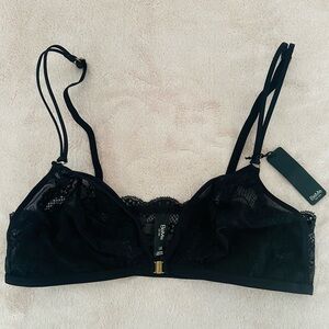 BeMeNYC Black Lace Bralette NWT Large
